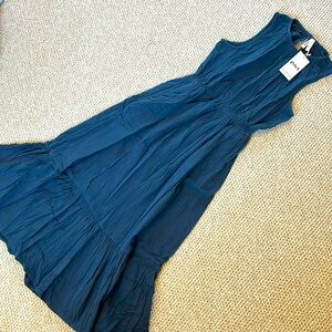 Pact brand navy Gauze dress.